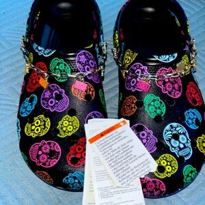Limited edition day of the dead crocs brand new